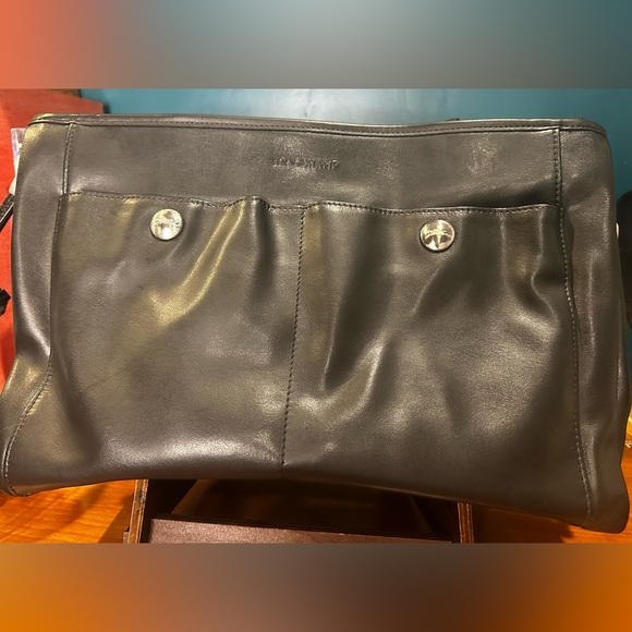 EUC Timeless Black Extra Soft Leather Bag | Two Exterior Pockets | Snap Closure - Picture 3 of 11